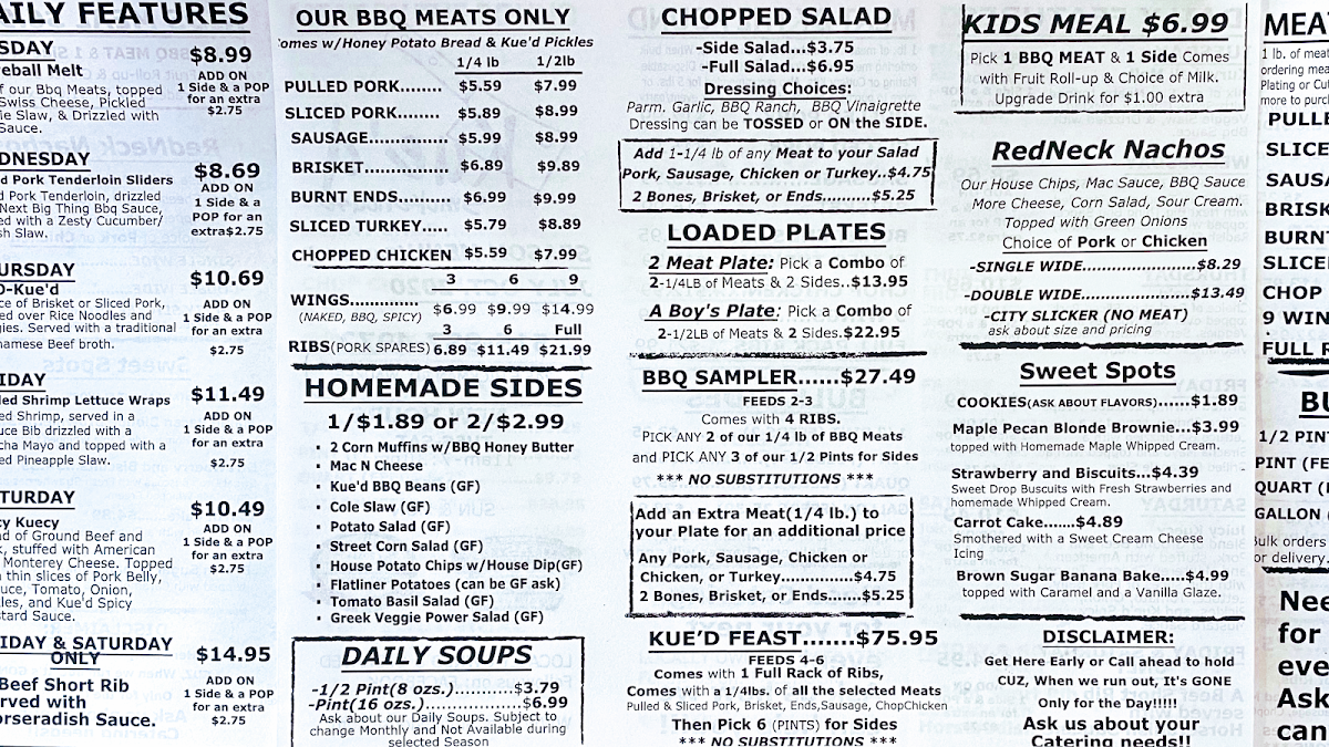 Menu - Kue'd Smokehouse photo 7